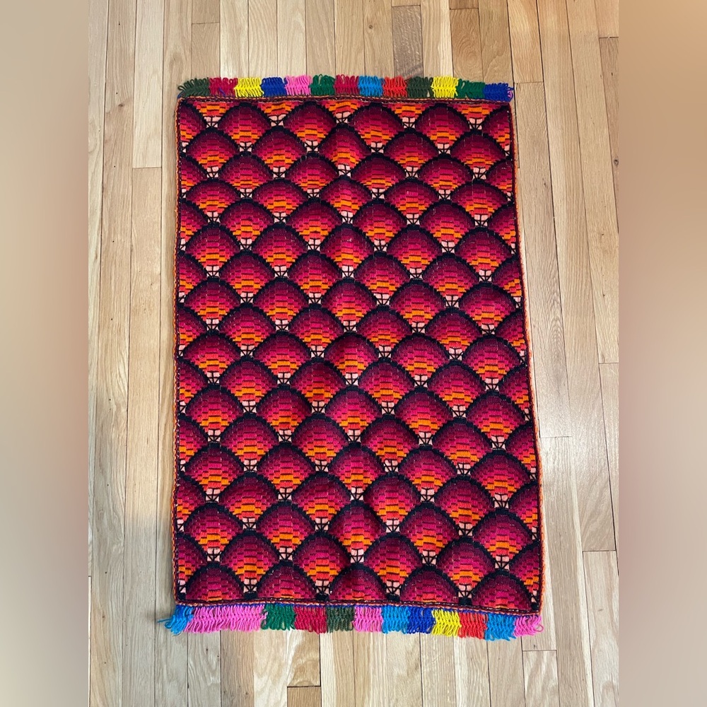 Vintage 60s/70s Bargelo/Florentine Embroidery Rug/Wall Tapestry